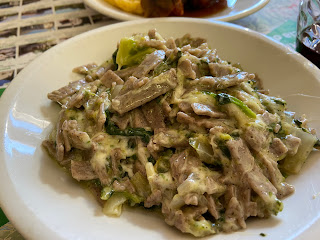 Pizzocheri, a buckwheat pasta dish common to this area.