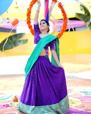 Rashmi gautam in lavender color lehenga cute photoshoot