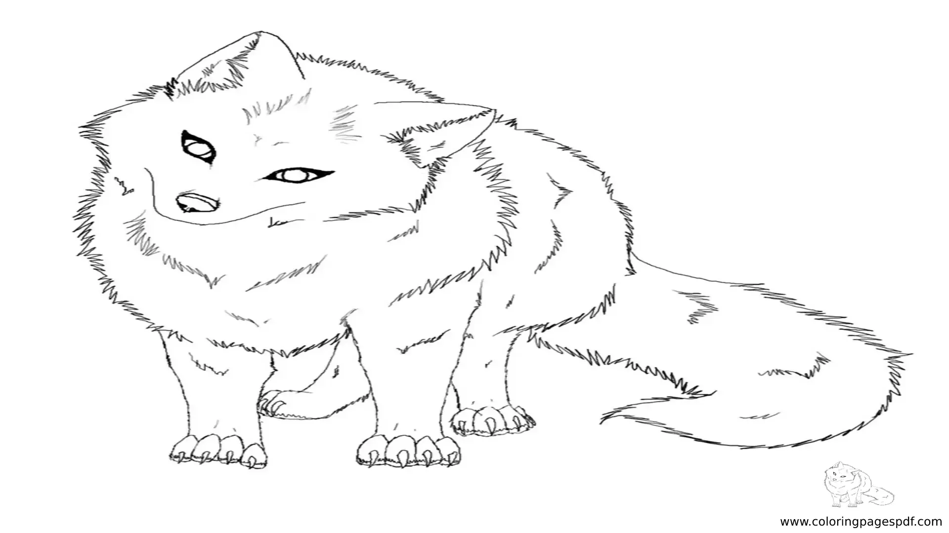 Coloring Pages Of A Fox With Long Fur