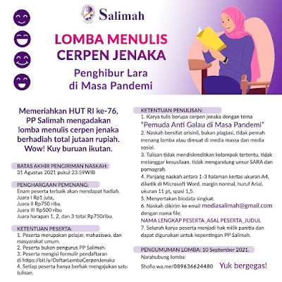 Info lomba menulis cerpen jenaka PP Salimah