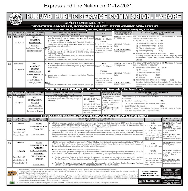 PPSC Jobs 2021 All Current Advertisements – Apply Online