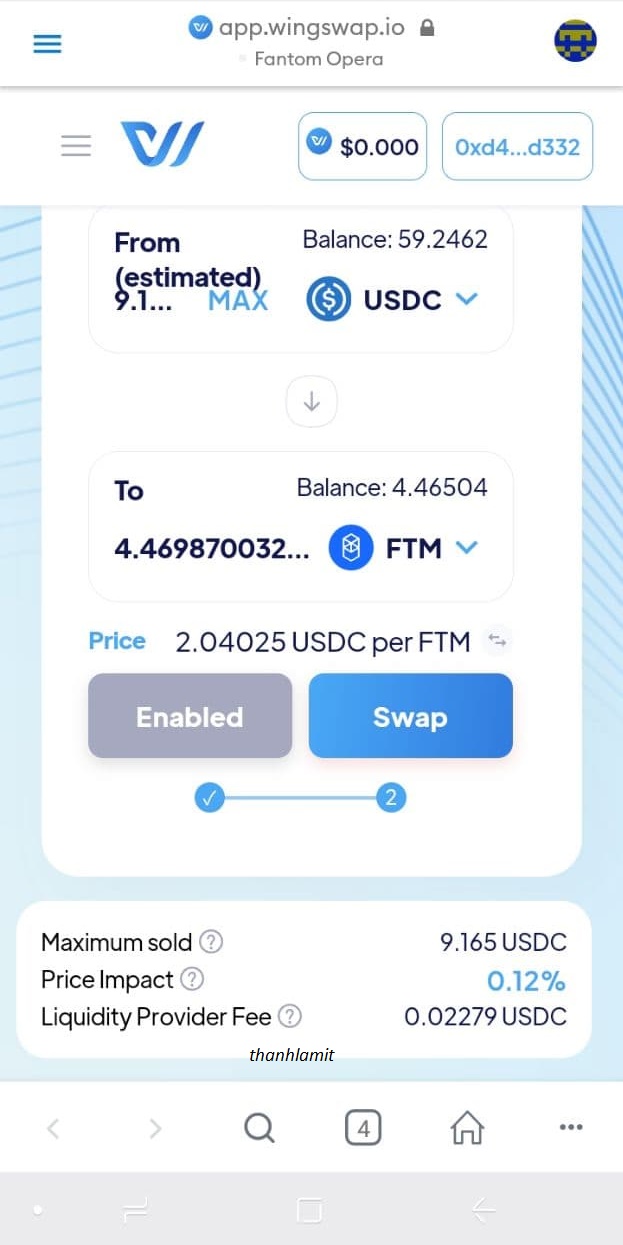 WingSwap testnet