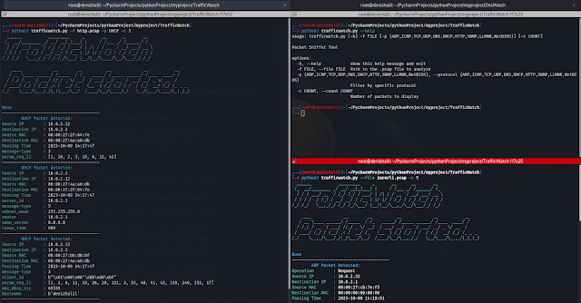 PACKET-SNIFFER Calculation tool