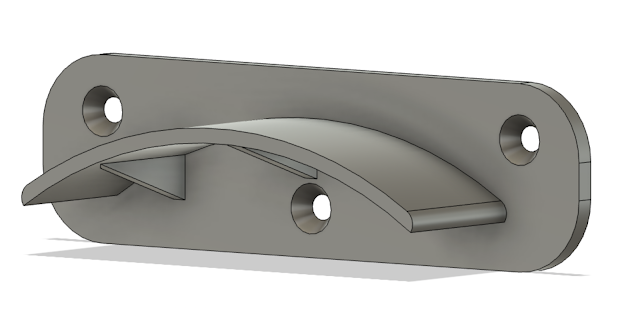 3D CAD model of a backpack holder
