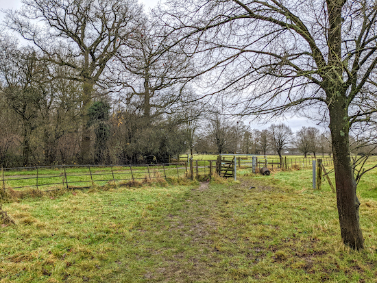 After the junction continue heading SSE, still on Weston footpath 23