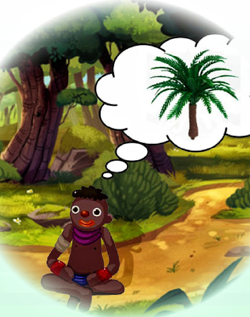 He felt something strange about his dream last night. Therefore, he kept thinking about it all day long.  In his sleep he dreamed of finding a tree in the forest. It is a thorny palm-like tree.