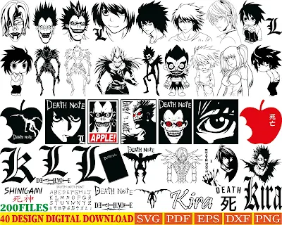 6 Free Death Note SVG Files For You