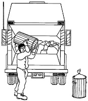 Garbage truck coloring page