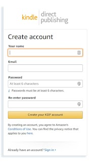 Create a KDP Account - Free Kindle Books - Amazon Kindle Direct Publishing