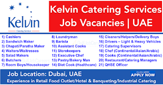 Kelvin Catering Services LLC Multiple Staff Jobs Recruitment | Walk in Interview