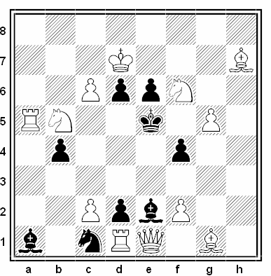 Problema de mate en 2 compuesto por Anatoly Slesarenko (1º Premio, Memorial V. Melnichenko 2019)