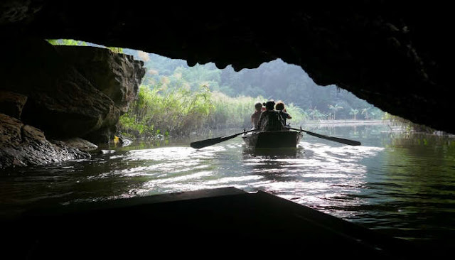 Boating in the caves