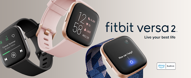 Fitbit Versa 2 Health and Fitness Smartwatch with Heart Rate, Music ...