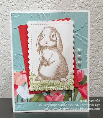 Second Sunday Sketches Card Sketch Challenge with measurements Easter Friends stamp set Easter card