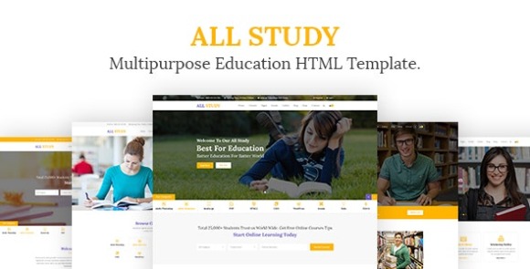 All Study v1.0 – Modelo HTML de educação multifuncional grátis