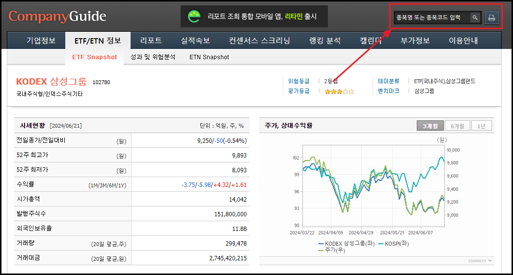 ETF 투자정보 확인 사이트