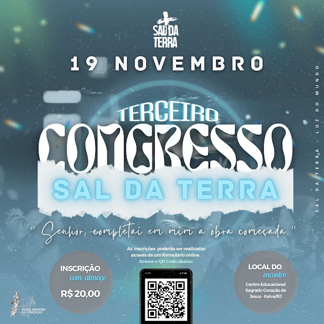 Terceiro Congresso Sal da Terra, será neste domingo em Italva