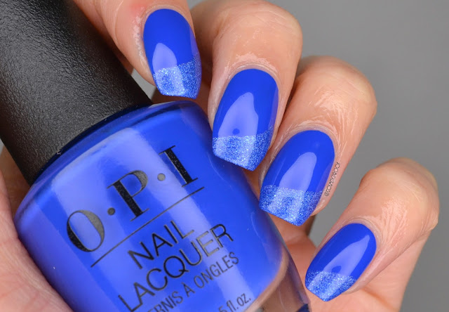 OPI Blue French Manicure Nail Art