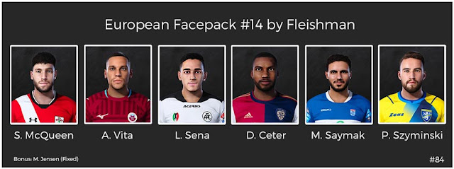 European Facepack #14 For eFootball PES 2021