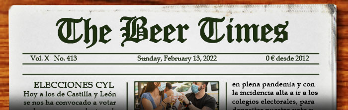 Dominical suplemento de noticias sobre cerveza. Aquí puedes leer el periódico The Beer Times.