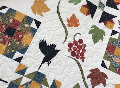 'The Grape Thieves' quilt (Designed by Fi Bowman) made by Annie