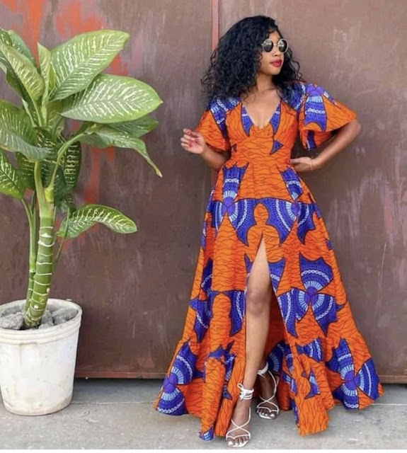 Ankara Wrap Gown Styles for Ladies