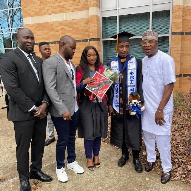 NURTW Boss, Mc Oluomo attends his children's graduation in the US (Photos)
