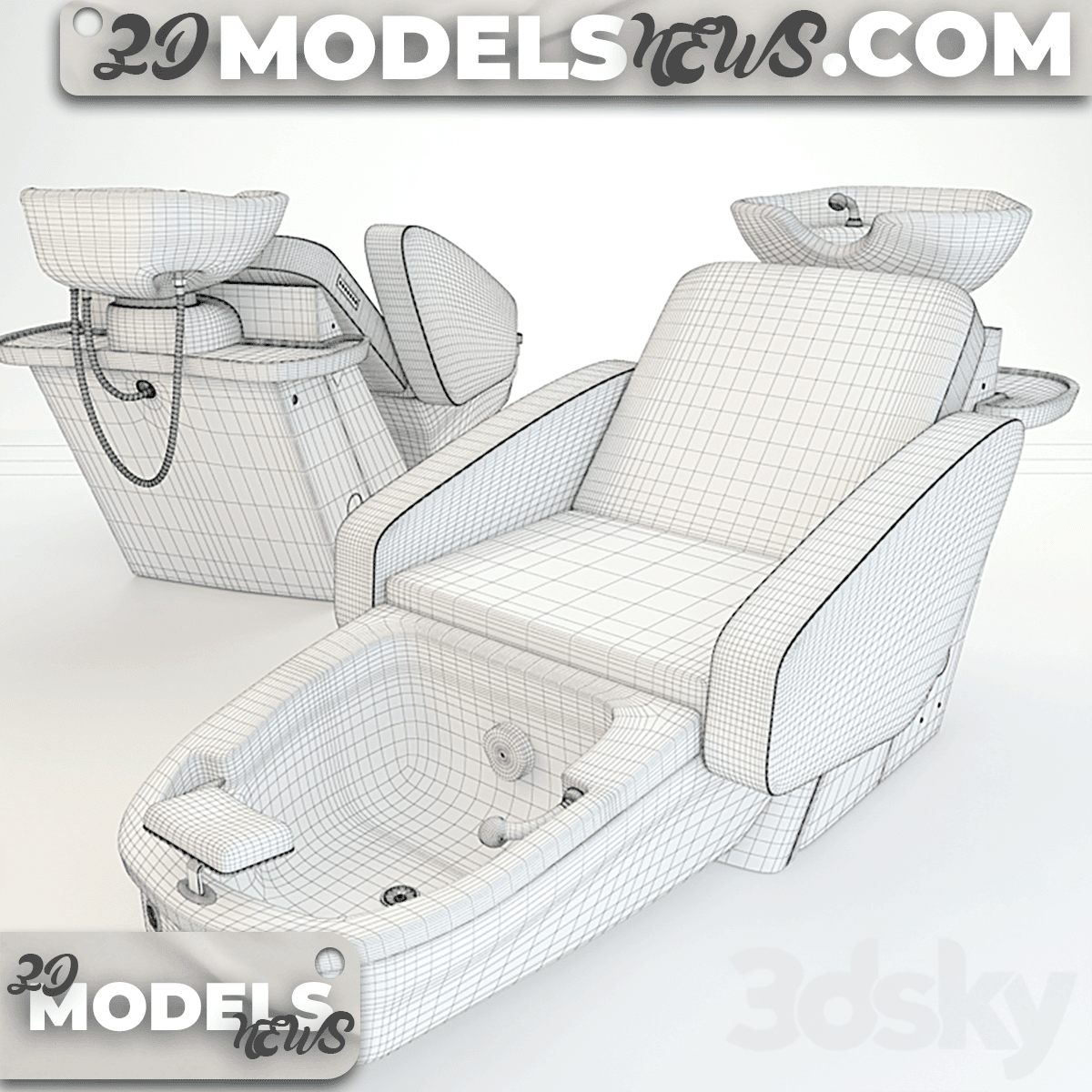 Maletti Mercury Air Massage wash unit model with pedicure bowl 6