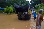 Jalan Tarungin-Gunung Kupau Kecamatan Hatungun Tergenang 