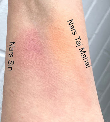 NARS Cosmetics Blush Sin Taj Mahal orange purple blusher makeup swatch