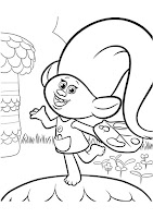 Trolls coloring page