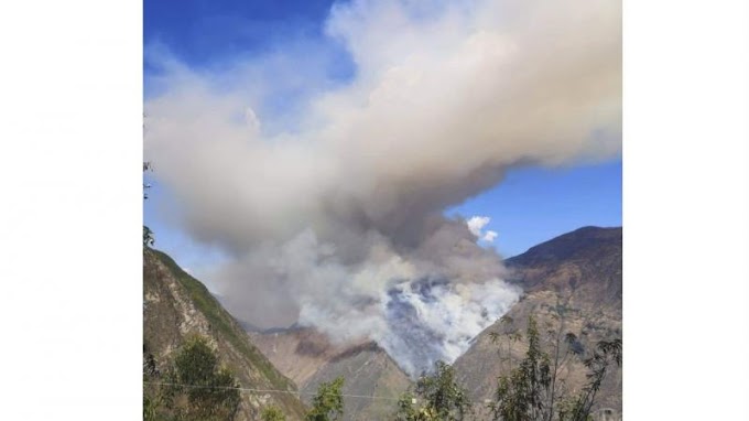 Incendio forestal se activa cerca del parque arqueológico de Choquequirao