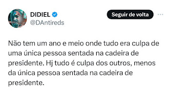 Hoje a culpa é dos outros