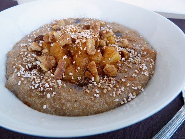 Amaranth Porridge with Sauteed Pears Recipe