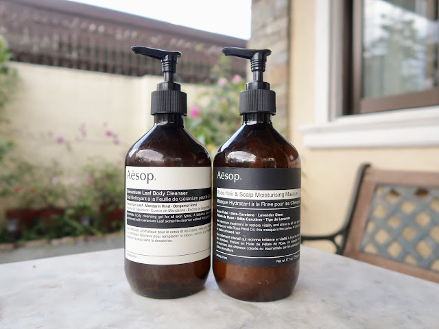 Aesop Geranium Leaf Body Cleanser and Rose Hair Scalp Moisturizing Masque: Are they worth it morena filipina beauty blog
