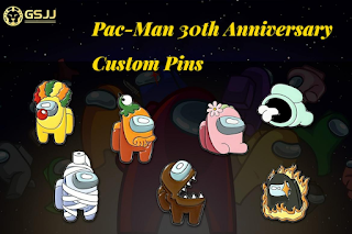 pacman 30th anniversary, pacman custom pin,pacman anniversary