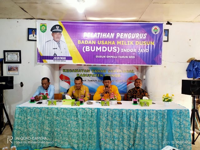 Pelatihan Pengurus Badan Usaha Milik Dusun Indor Jayo