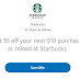  $10 Starbucks Gift Card Only $5!