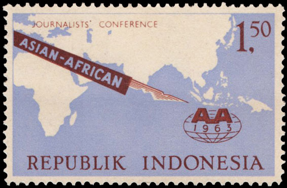 Indonesian Postage Stamp I-68 Asian-African Journalists' Conference 1.50 rupiah 1963