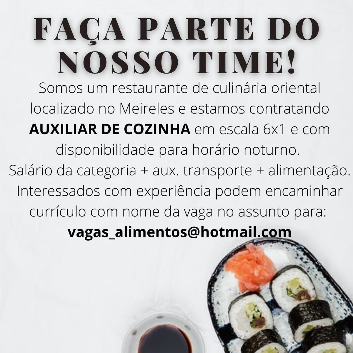 Auxiliar de Cozinha 