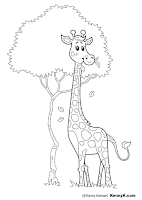 Giraffe coloring page