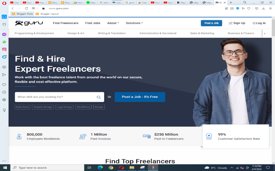 There is also Biding on this site which gets the project after winning. This site is very popular. It is now very popular in Pakistan. It is only because of Hisam Sarwar, the proud freelancer of Pakistan.
