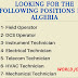 LOOKING FOR THE FOLLOWING POSITIONS FOR ALGERIA