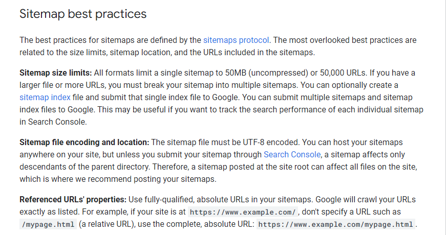 Sitemap Best Practices