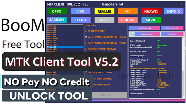 MTK Client Tool v5.2 free download dm frp tool