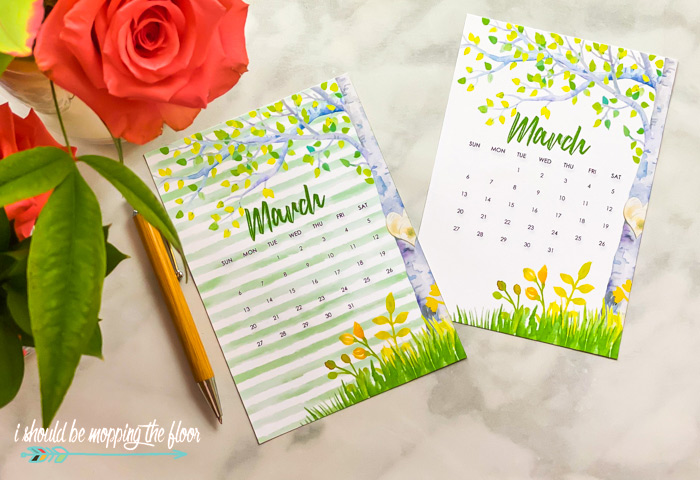 Free March Calendar Printable