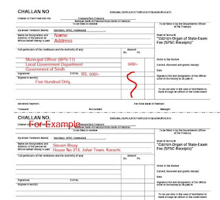 How to Fill SPSC Challan Form