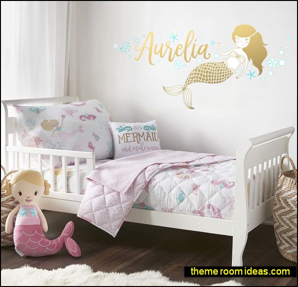 Baby - Mermaid Toddler Bedding underwater toddler bedroom decorating ideas