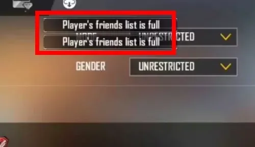 How To Fix Player's Friends List is Full Problem Solved in Garena Free Fire App
