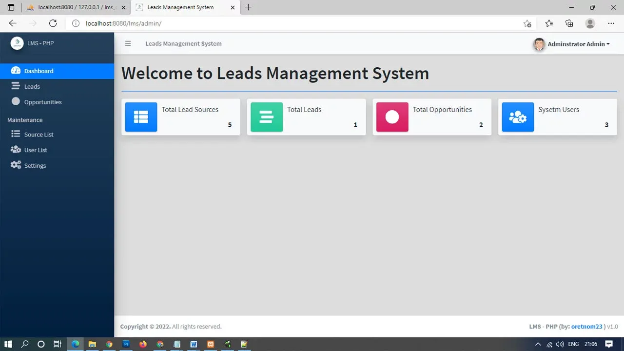 lead management system php open source